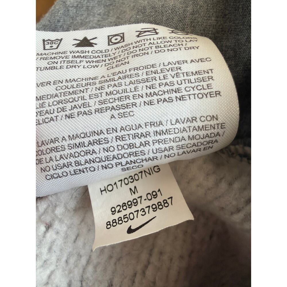 Nike Gray High-Neck Hooded Pullover Top Size M - Picture 10 of 10